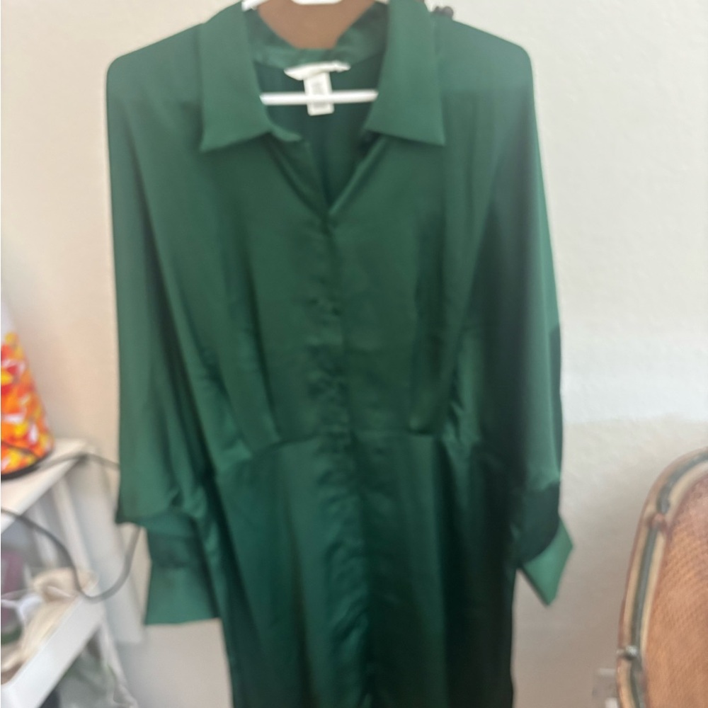 Silky Green Dress